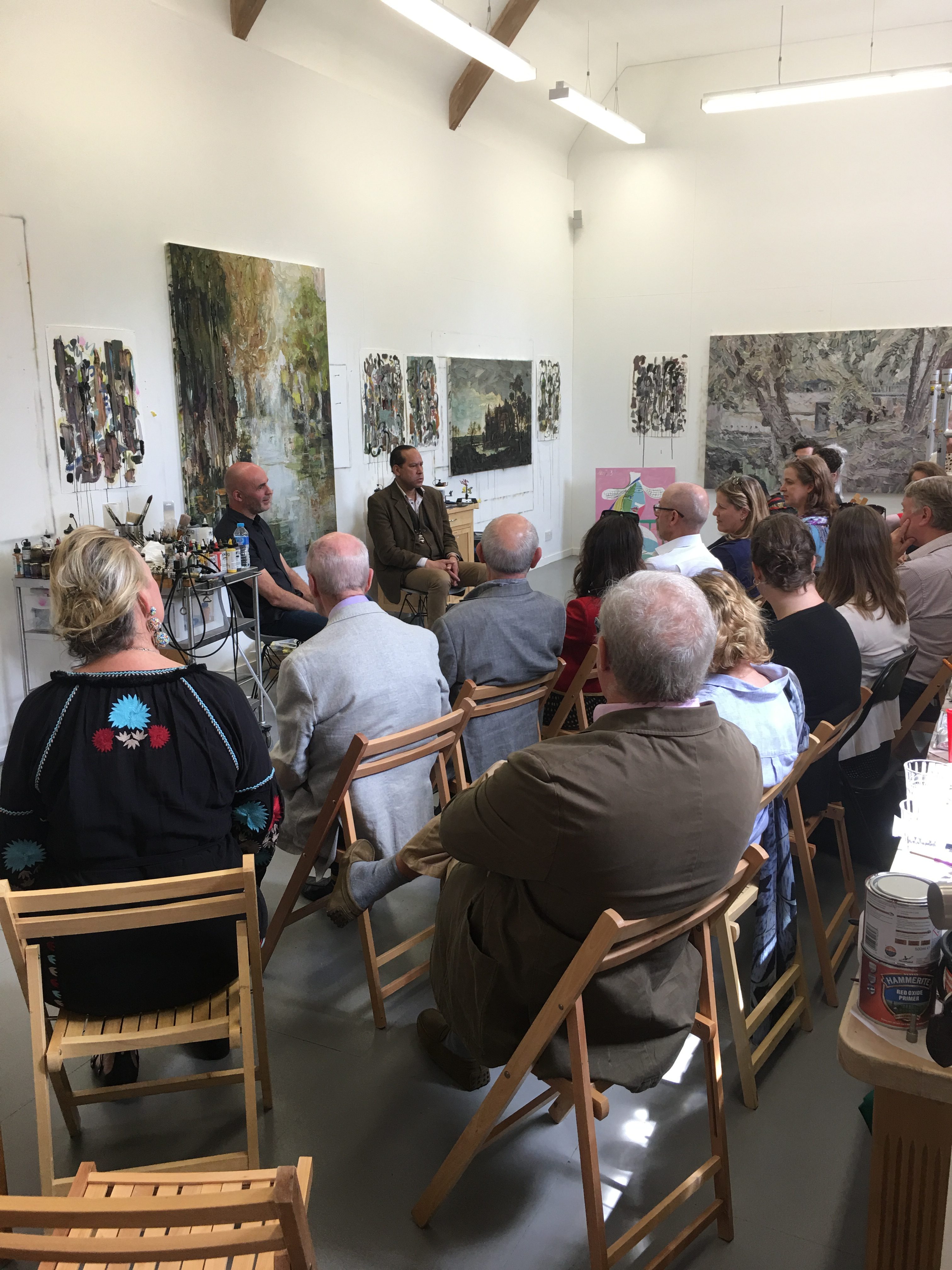 National Portrait Gallery Patrons visit the studio